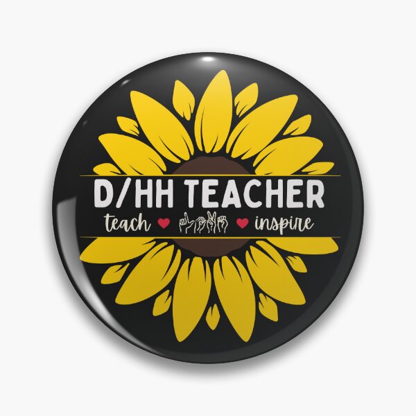 Item preview, Hard Of Hearing – ASL Sign Language Deaf DHH Teacher Sunflower designed and sold by Pingestre.