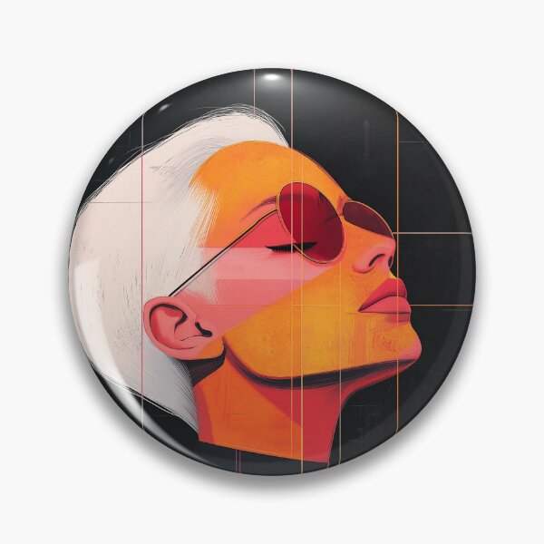 Item preview, Chromatic Contours — Modern Woman Portrait designed and sold by CuongArtLab.