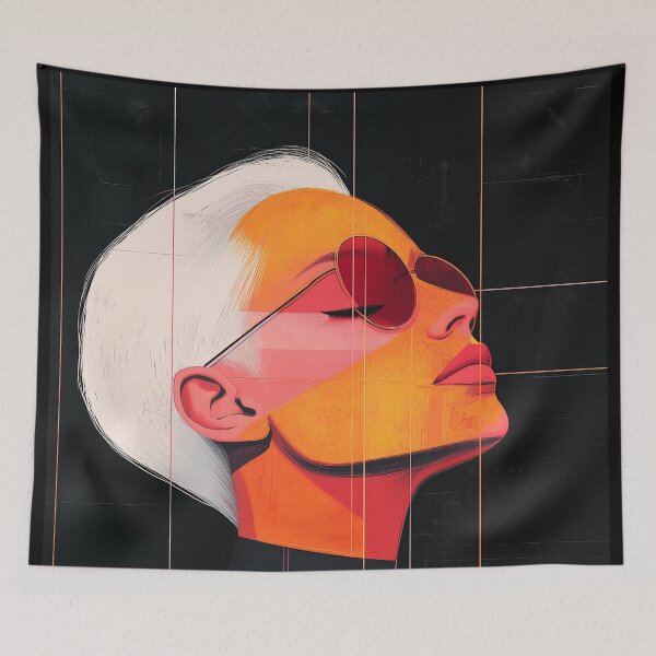 Item preview, Chromatic Contours — Modern Woman Portrait designed and sold by CuongArtLab.