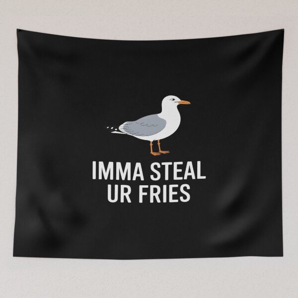 Item preview, Imma steal ur fries Funny Cute Seagull Bird Animal Lovers designed and sold by CultureSpec.