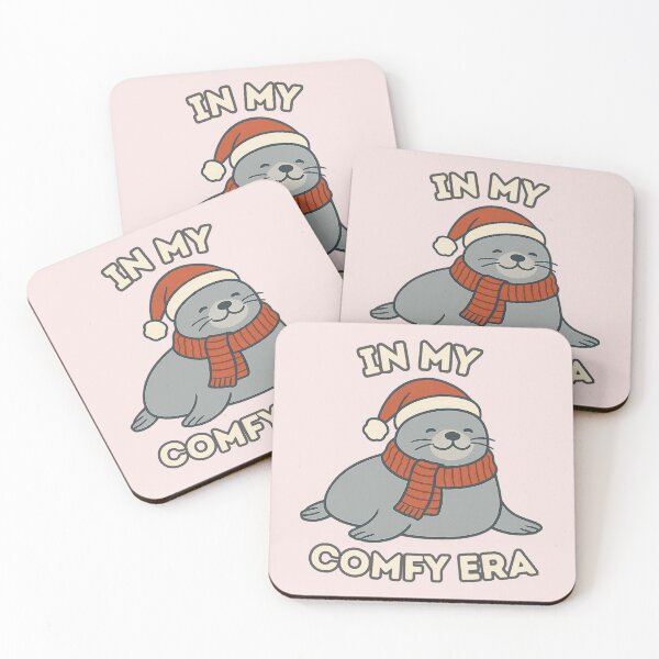 Item preview, In my comfy era seal design in santa hat designed and sold by Meandmyshop.