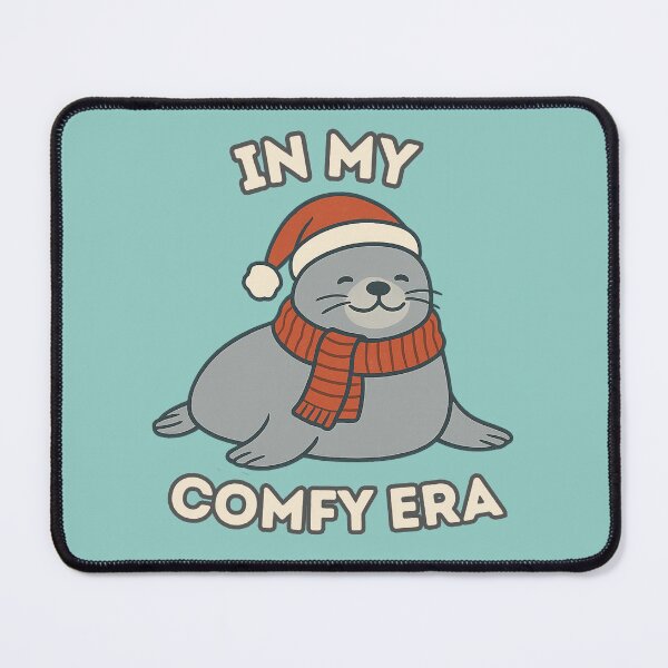 Item preview, In my comfy era seal design in santa hat designed and sold by Meandmyshop.