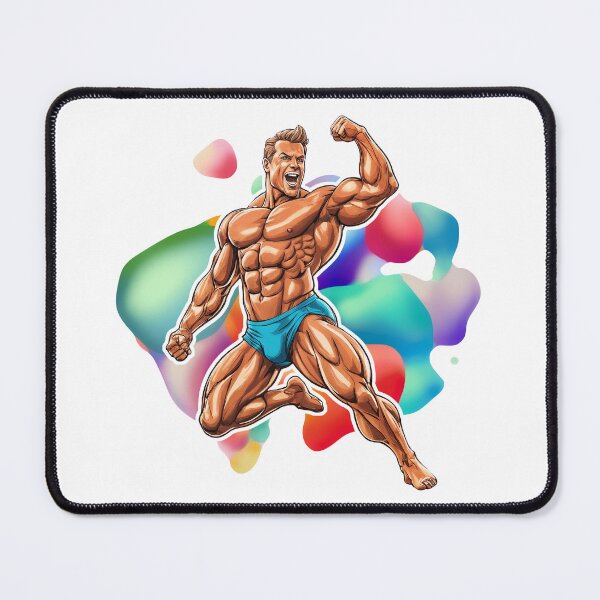Item preview, Flex Fury – Cartoon Bodybuilder in Beast Mode designed and sold by ForeverPrintsOK.