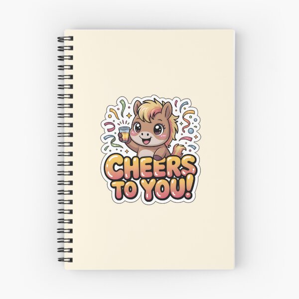Item preview, Happy New Year Cheers to You Chibi Horse Sticker - Celebration Toast Gift designed and sold by Nuist25.