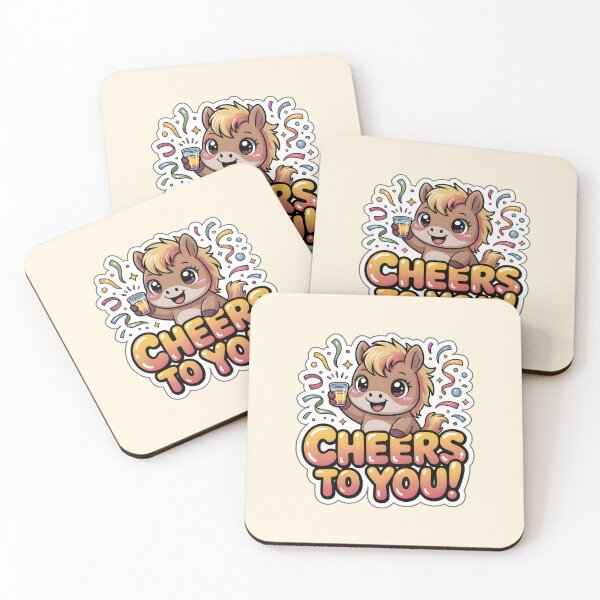 Item preview, Happy New Year Cheers to You Chibi Horse Sticker - Celebration Toast Gift designed and sold by Nuist25.