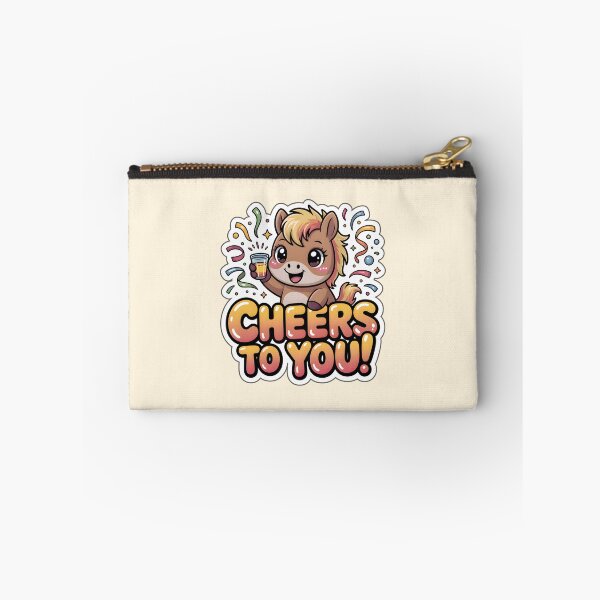 Item preview, Happy New Year Cheers to You Chibi Horse Sticker - Celebration Toast Gift designed and sold by Nuist25.