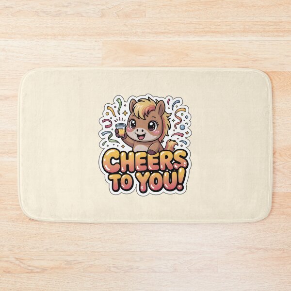 Item preview, Happy New Year Cheers to You Chibi Horse Sticker - Celebration Toast Gift designed and sold by Nuist25.