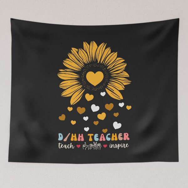 Item preview, Hard Of Hearing – ASL Sign Language Deaf DHH Teacher Sunflower designed and sold by Pingestre.