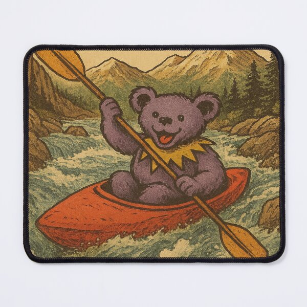 Item preview, Kayaking Bear Print designed and sold by AlBinda.