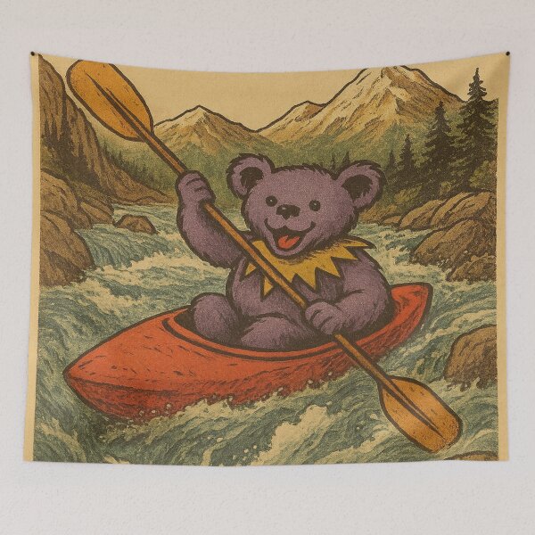Item preview, Kayaking Bear Print designed and sold by AlBinda.