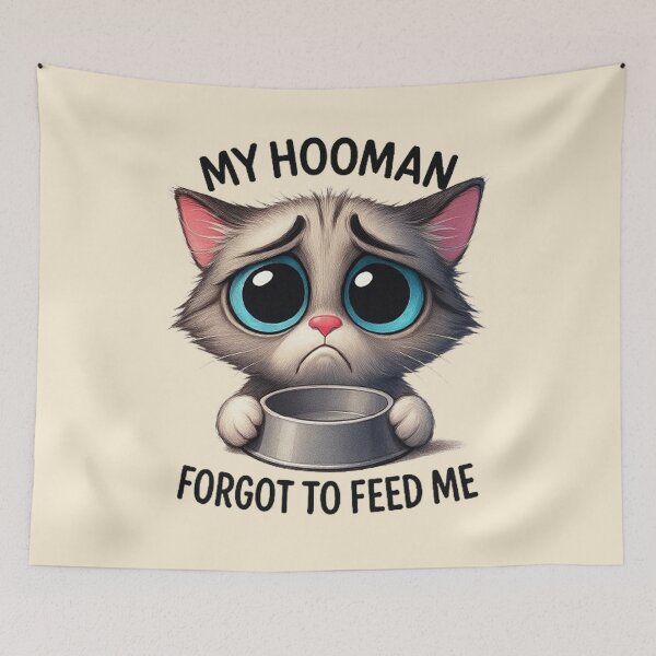 Item preview, My Hooman Forgot To Feed Me - Sad Cat designed and sold by MiLaKK.