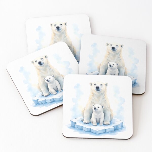 Item preview, Cute Polar Bears on an Ice Flow designed and sold by FlowerCloud.