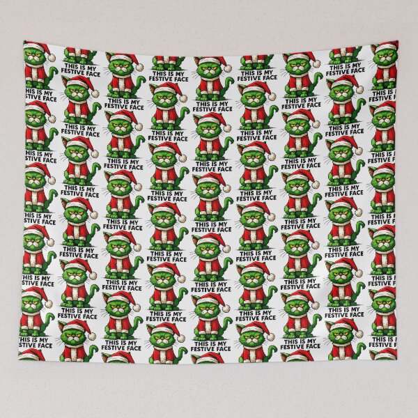 Item preview, Grumpy Festive Cat – Christmas Comic Style designed and sold by DariusZD.