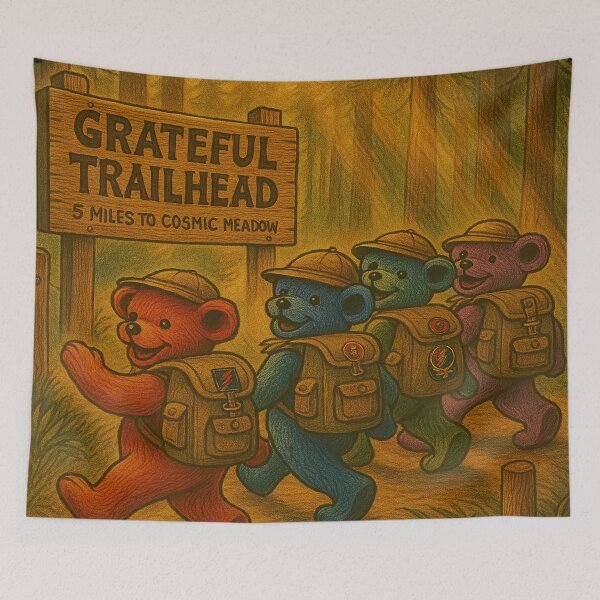 Item preview, Grateful Trailhead Bears Hiking designed and sold by AlBinda.