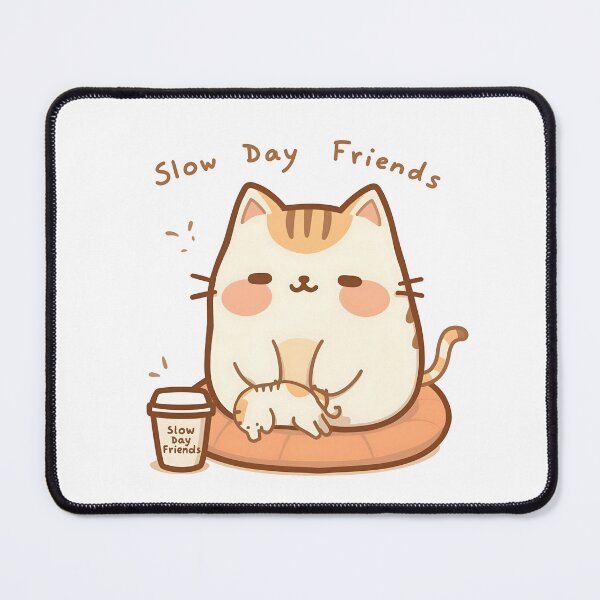 Item preview, Cozy Napping Cat on a Round Cushion – Slow Day Friends Style designed and sold by SlowDayFriends.