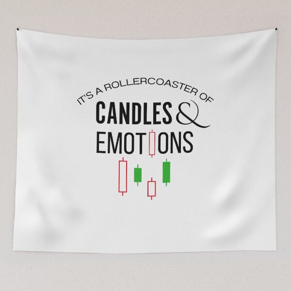 Item preview, It’s a Rollercoaster of Candles and Emotions – Trader Humor Design (White Edition) designed and sold by ChartedLife.