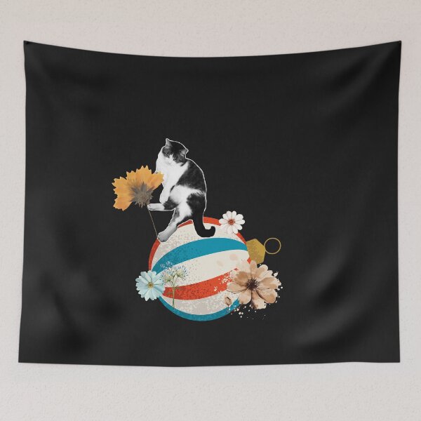 Item preview, Retro Kitten Vintage Botanical Vintage Outdoor designed and sold by MarcelooArt.