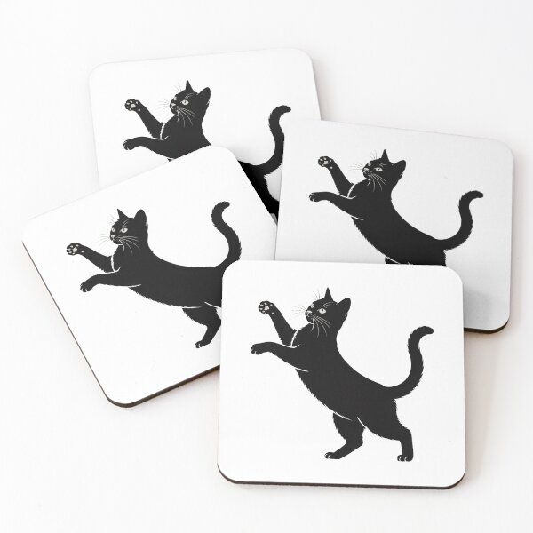 Item preview, Funny Black Cat Silhouette With Paws Up – Cute Black Cat Design designed and sold by STEPHEN-KEMP.