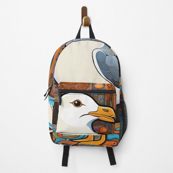 Item preview, Folk Art Seagull drinking coffee in a coffee shop designed and sold by Colin Bentham.
