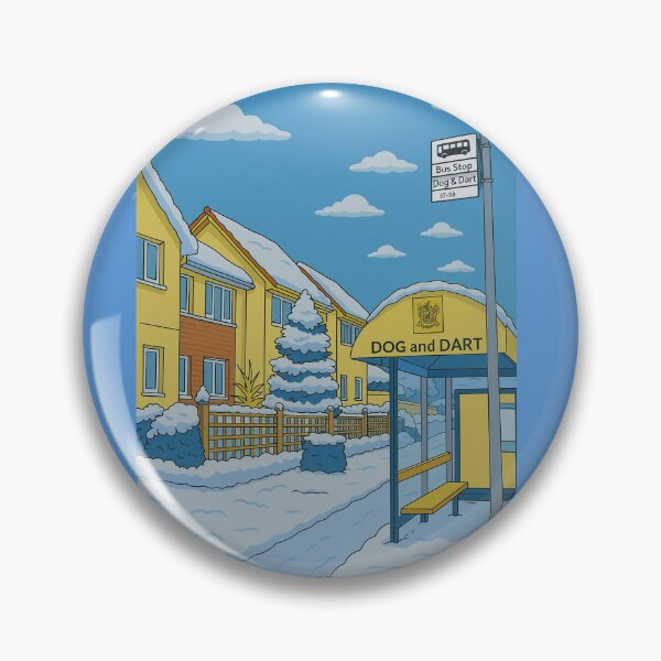 Item preview, The Dog and Dart bus stop in winter, Grappenhall, Warrington, WA4 designed and sold by Local gifts from HotpixUK .