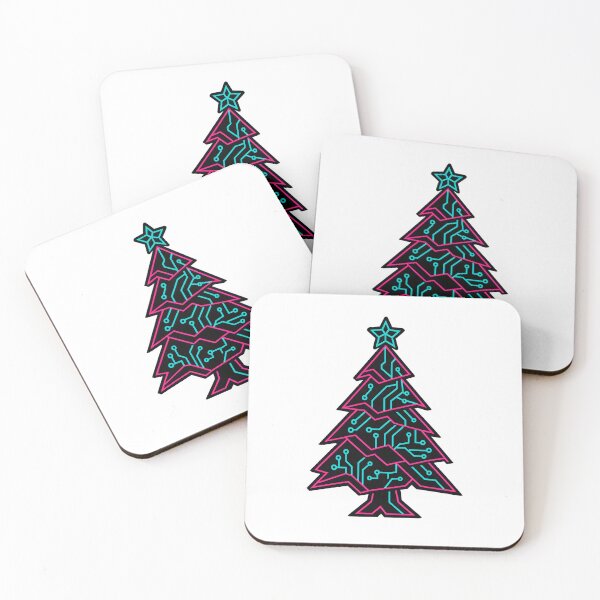 Item preview, Neon Cyber Christmas Tree – Circuit Board Holiday Design | Techno Santa Rebellion Series designed and sold by R3XFORGE.