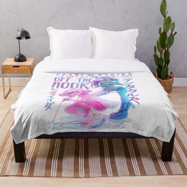 Off the Hook! Squid X Octo live Throw Blanket