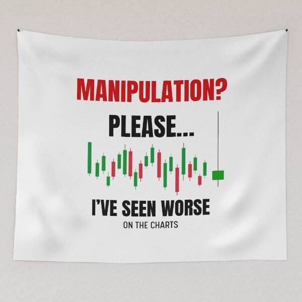 Item preview, Manipulation? Please! I’ve Seen Worse on the Chart (Green candle on white) – Designed for Traders designed and sold by ChartedLife.