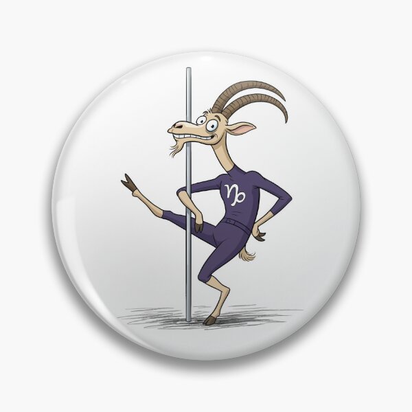 Item preview, Funny Pole Dancing Capricorn Cartoon designed and sold by D - Magic.