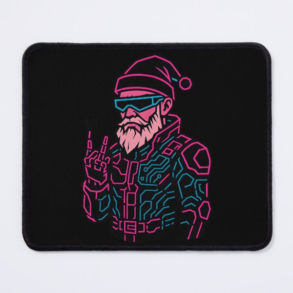 Item preview, Cyberpunk Santa VR – Neon Tech Christmas Design | Techno Santa Rebellion Series designed and sold by R3XFORGE.