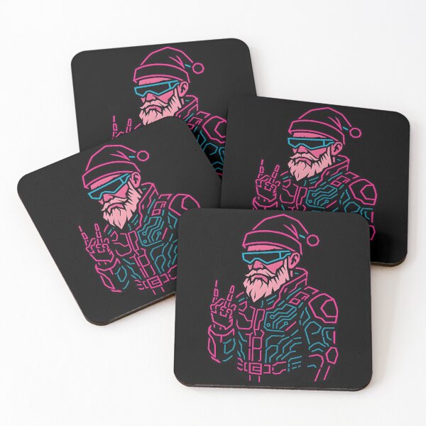 Item preview, Cyberpunk Santa VR – Neon Tech Christmas Design | Techno Santa Rebellion Series designed and sold by R3X .