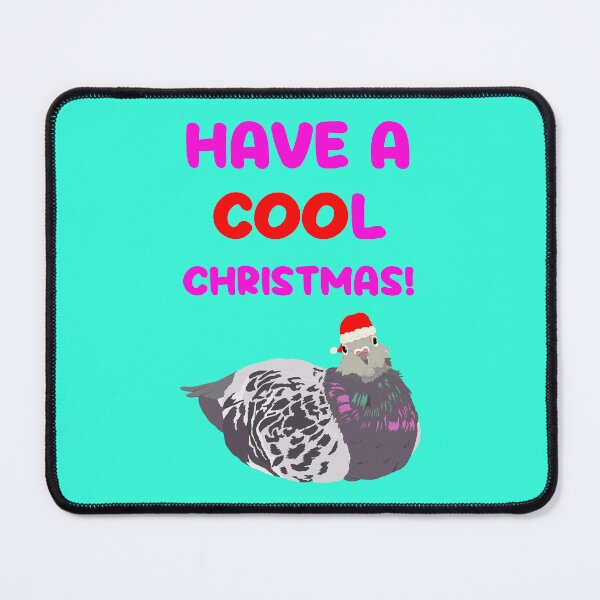 Item preview, Have a Cool Christmas Pigeon in Santa Hat designed and sold by TiffinByLK.