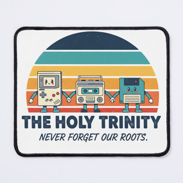 Item preview, The Holy Trinity – Never Forget Our Roots – Retro Gaming & Media Design designed and sold by FGprints.
