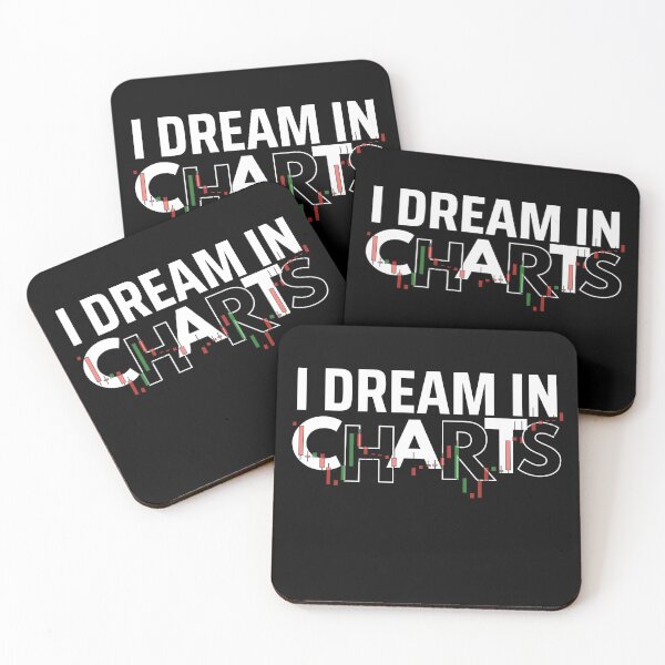 Item preview, I Dream in Charts – Funny Trader Candlestick Design (Black Edition) designed and sold by ChartedLife.