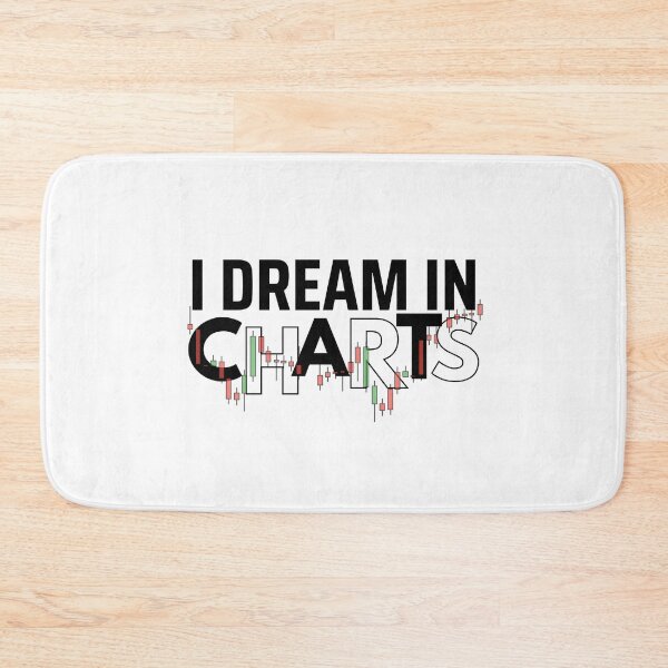 Item preview, I Dream in Charts – Minimalist Trading Candlestick Design (White Edition) designed and sold by ChartedLife.