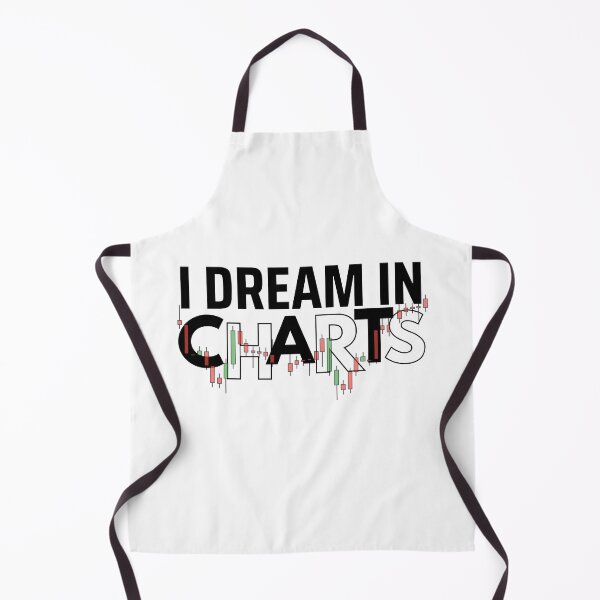 Item preview, I Dream in Charts – Minimalist Trading Candlestick Design (White Edition) designed and sold by ChartedLife.