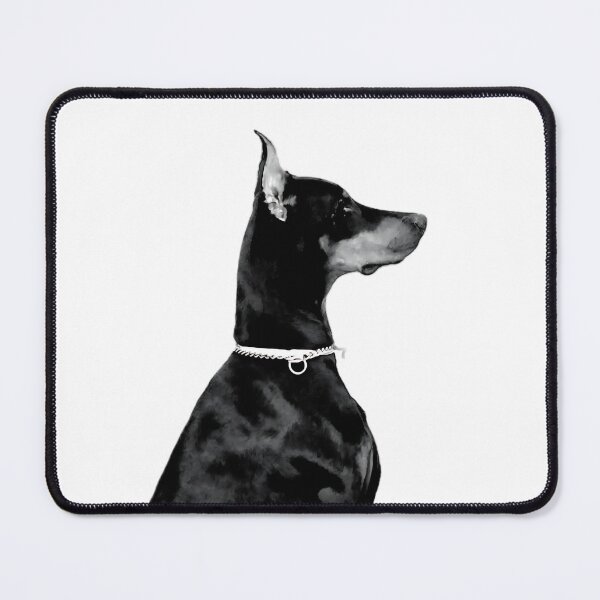 Item preview, Doberman Profile | Sleek Black Minimalist Dog Art designed and sold by InfiniteOrbit.