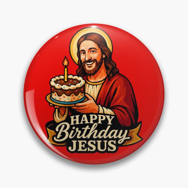 Item preview, Happy Birthday Jesus Birthday Cake designed and sold by plushism.