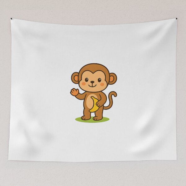 Item preview, Baby Monkey – Cute Jungle Character designed and sold by UmniTok.