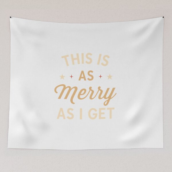 Item preview, This Is As Merry As I Get Funny Christmas T-Shirt | Sarcastic Holiday Tee | Minimalist Grinchy Vibes designed and sold by GAIDREDA.
