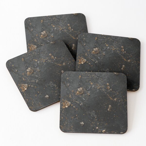 Item preview, Black Stone Gold Pyrite Fragment Texture designed and sold by SurfaceCraft Studio.