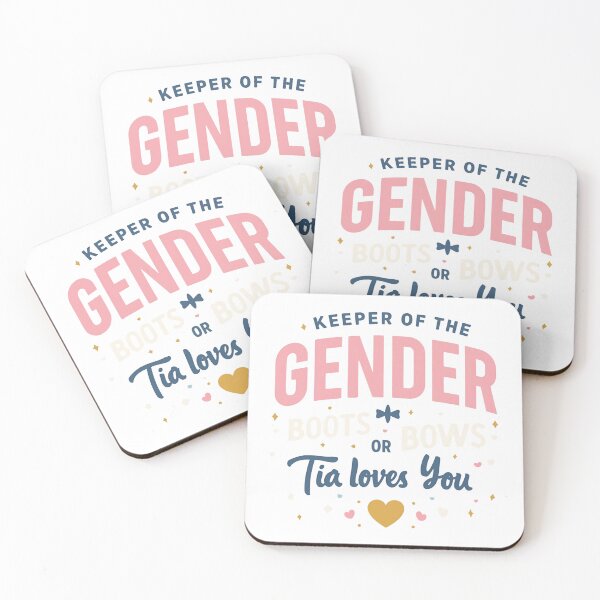 Item preview, Keeper Of The Gender Boots Or Bows Tía Loves You T-Shirt | Gender Reveal Auntie Tee | Cute Baby Announcement Outfit designed and sold by GAIDREDA.