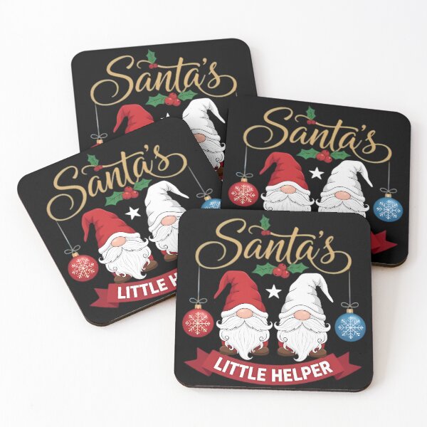 Item preview, Santa's Little Helper Christmas Gnomes Ornaments Holly designed and sold by Linework Studio.