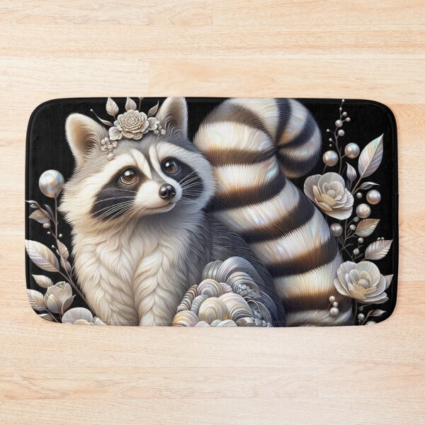 Item preview, Floral Adorned Raccoon Portrait designed and sold by purplesensation.