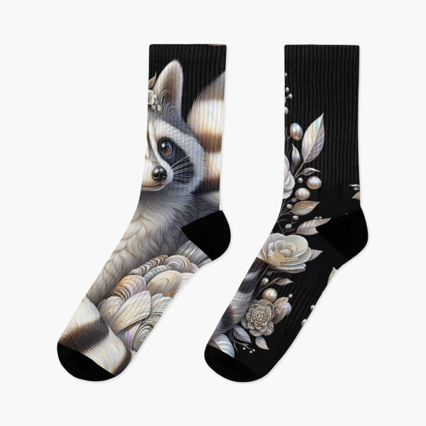 Item preview, Floral Adorned Raccoon Portrait designed and sold by purplesensation.