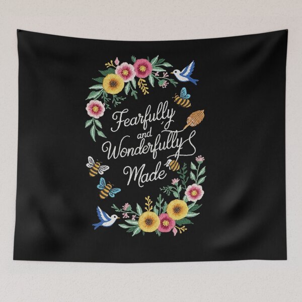Item preview, Fearfully and Wonderfully Made Christian Motivation | Psalm 139:14 Scripture Art | designed and sold by NoviaRobert.