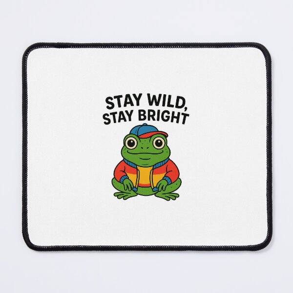 Item preview, Stay Wild, Stay Bright – Cute Funky Frog designed and sold by YesArtCreative.