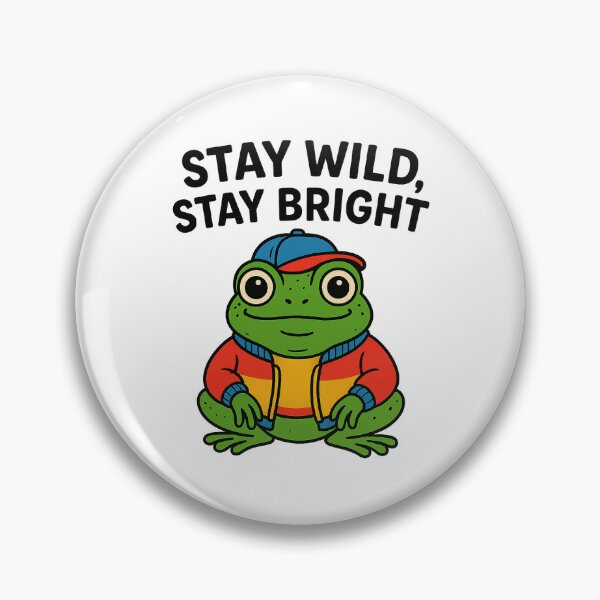 Item preview, Stay Wild, Stay Bright – Cute Funky Frog designed and sold by YesArtCreative.