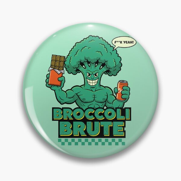 Item preview, Broccoli Brute - Funny Strong Vegetable Cartoon designed and sold by AwesomeBeyondLimits.