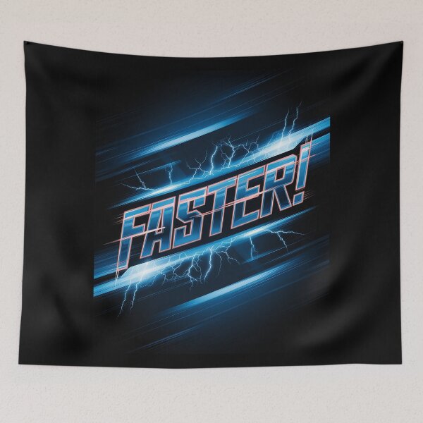 Item preview, Neon "FASTER!" Valorant Duelist Agent Lightning Design designed and sold by pixelpopplanet.