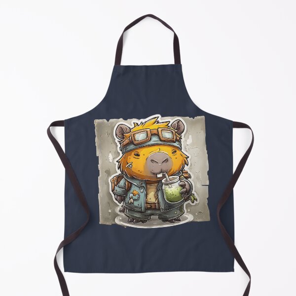 Item preview, Post-Apo Capybara with Yerba Mate – Kawaii Survival Mate Design designed and sold by flamini.
